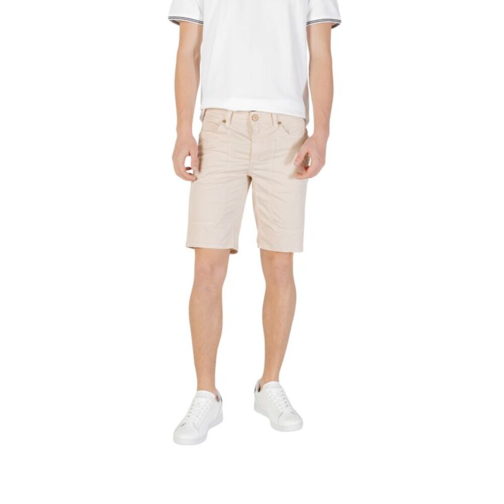Jeckerson Casual Cotton Shorts Men Beige